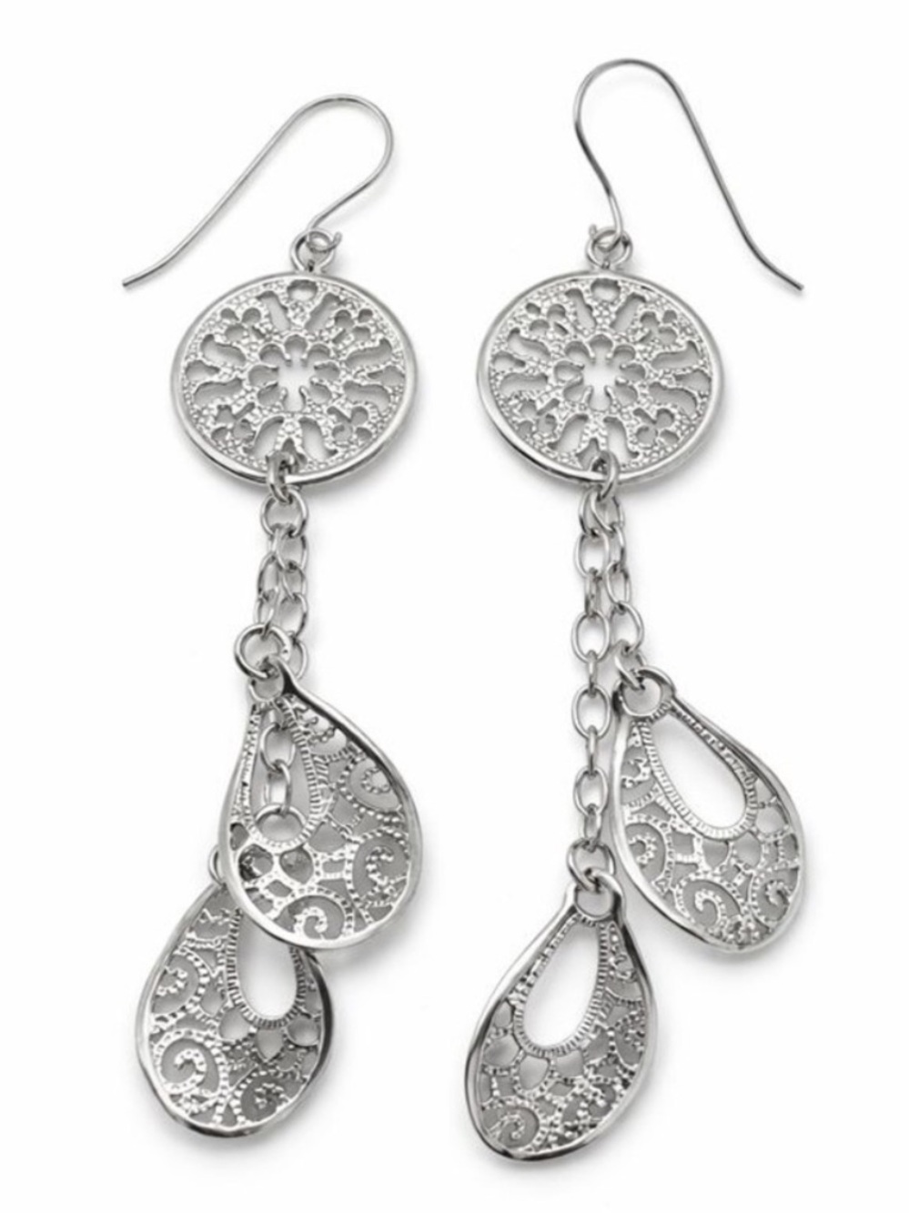 925 Filigree Drop Earrings